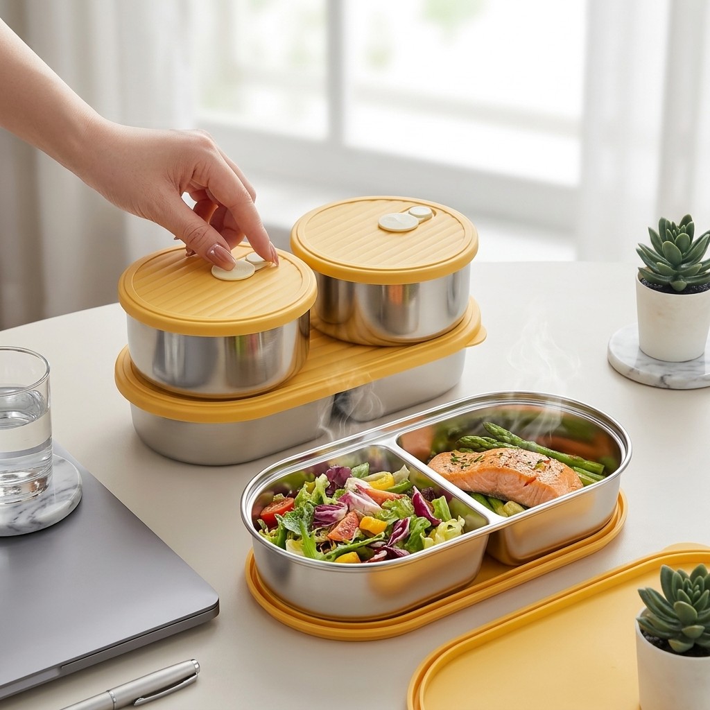 Meal Prep Meal Ideas - Microwavable 304 Stainless Steel Bento Box