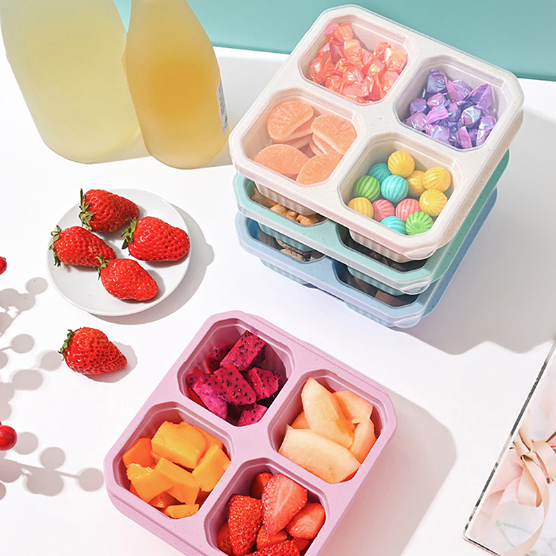 Meal Prep Meal Ideas - @*Snack Containers 4 Compartments Snack Boxes