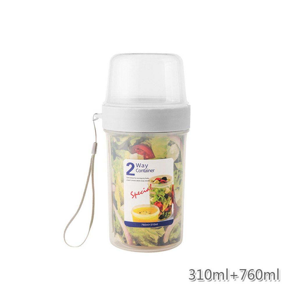 Meal Prep Yogurt Cups - Double Layer Leakproof Food Case Portable