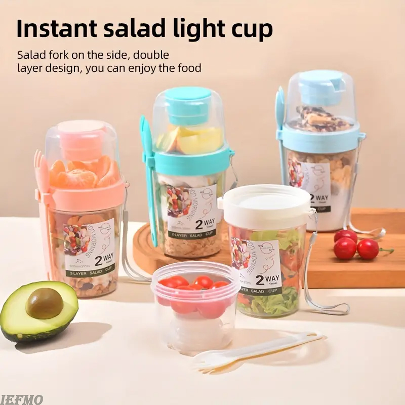 On-the-Go Salad Bowl Set with  - Meal Prep Yogurt Cups ulasan dan harga