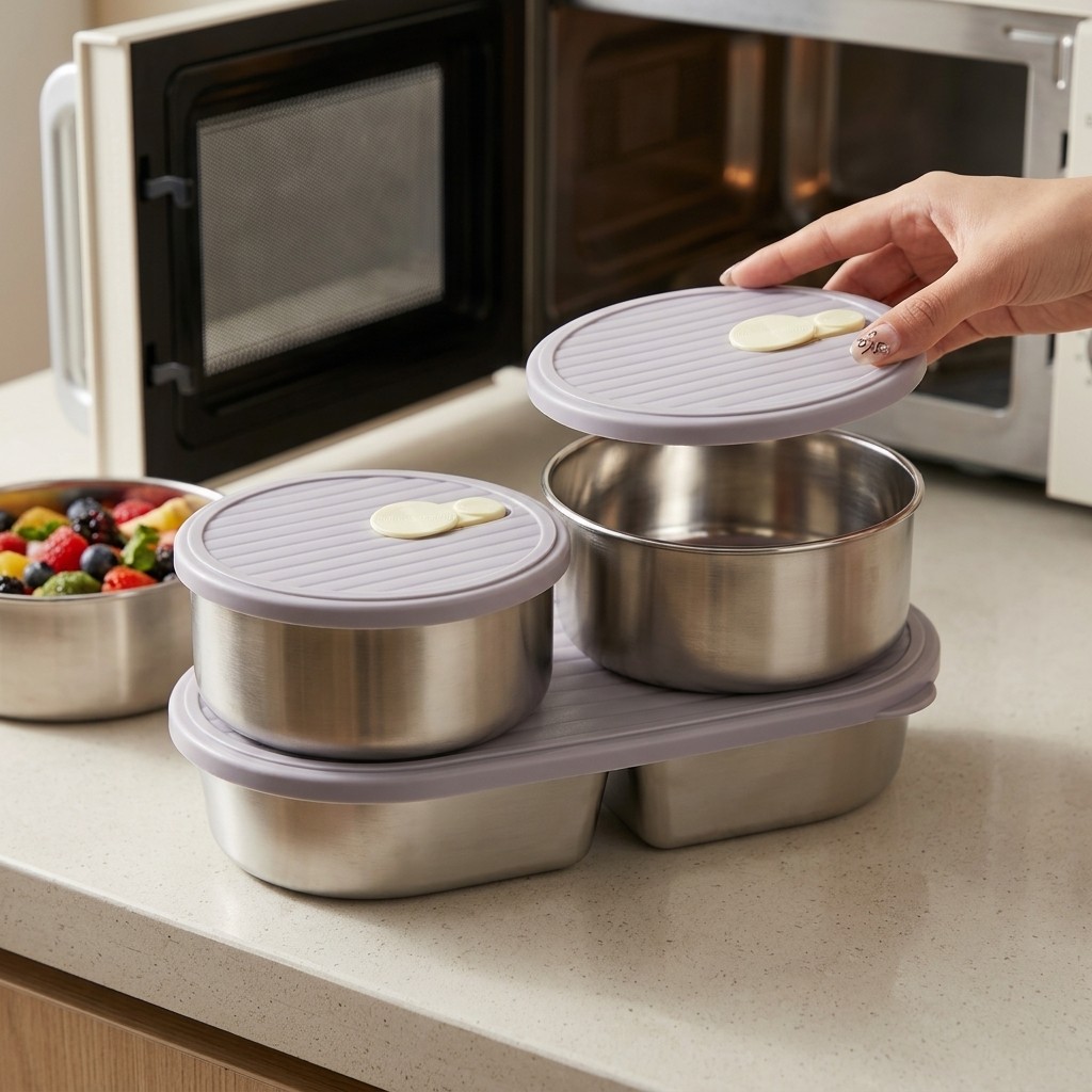 Microwavable 304 Stainless Ste - Meal Prep Meal Ideas ulasan dan harga