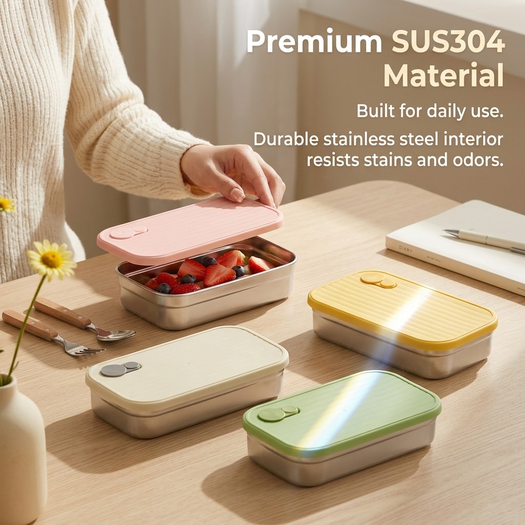 Stainless Steel Bento Box Meta - Meal Prep Meal Ideas ulasan dan harga