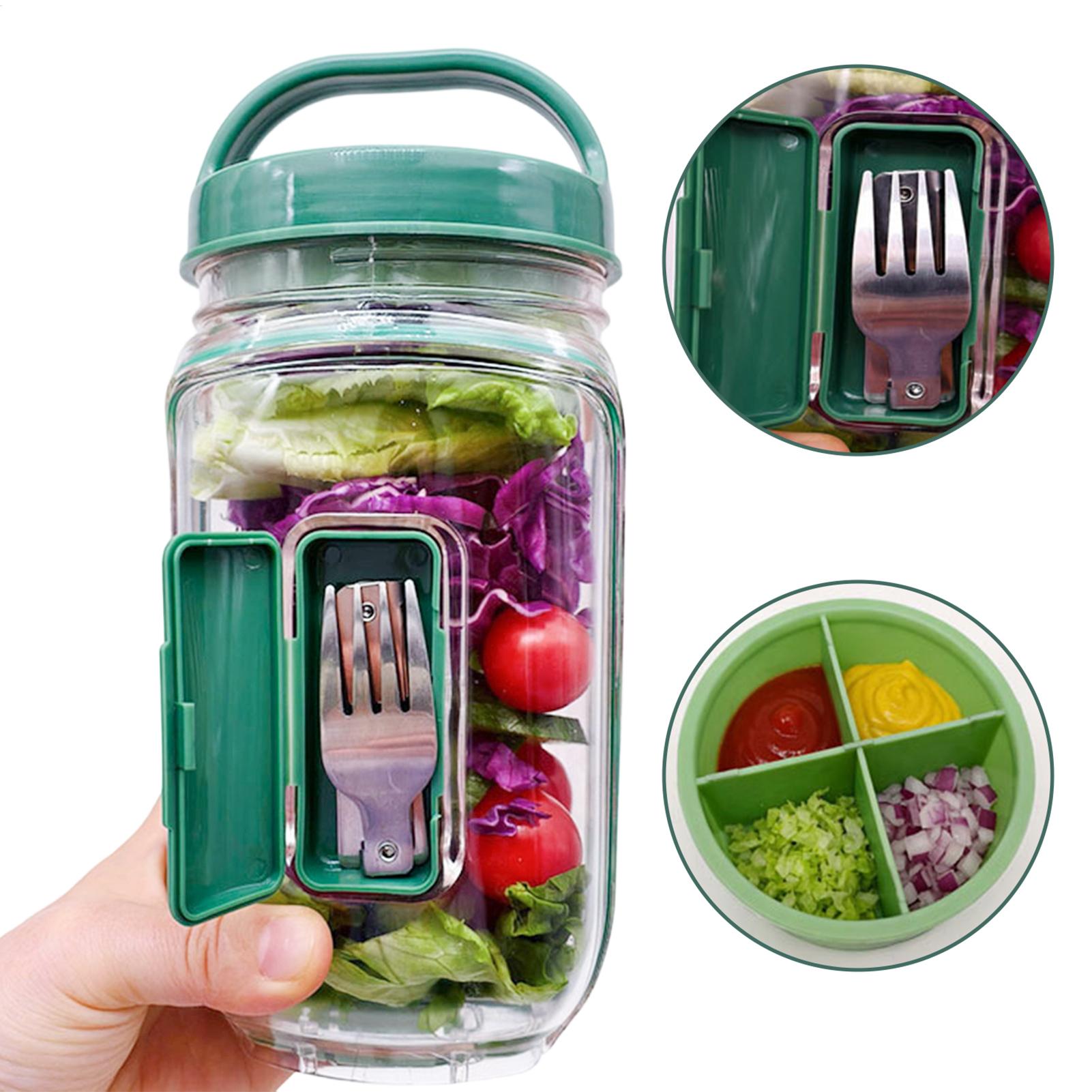 Salad Jar with Side Opening 10 - Meal Prep Gym ulasan dan harga