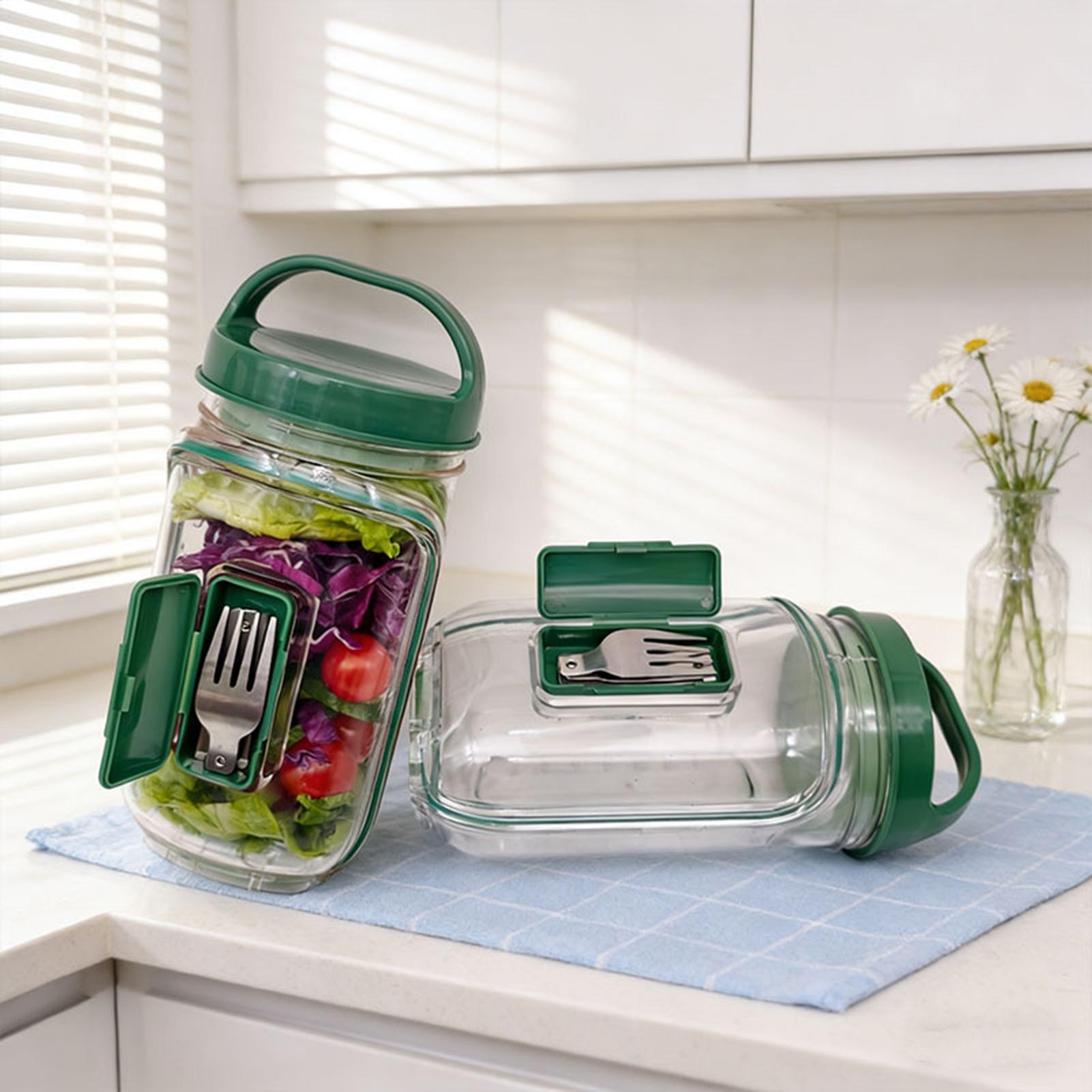 Salad Jar with Side Opening 10 - Meal Prep Gym ulasan dan harga