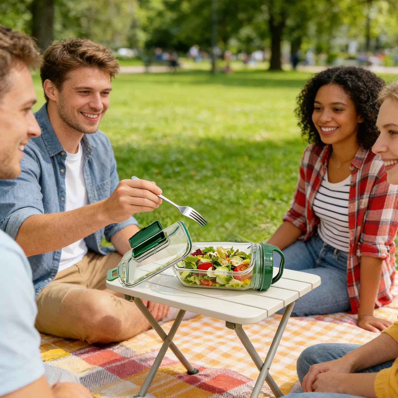 Salad Jar with Side Opening 10 - Meal Prep Gym ulasan dan harga