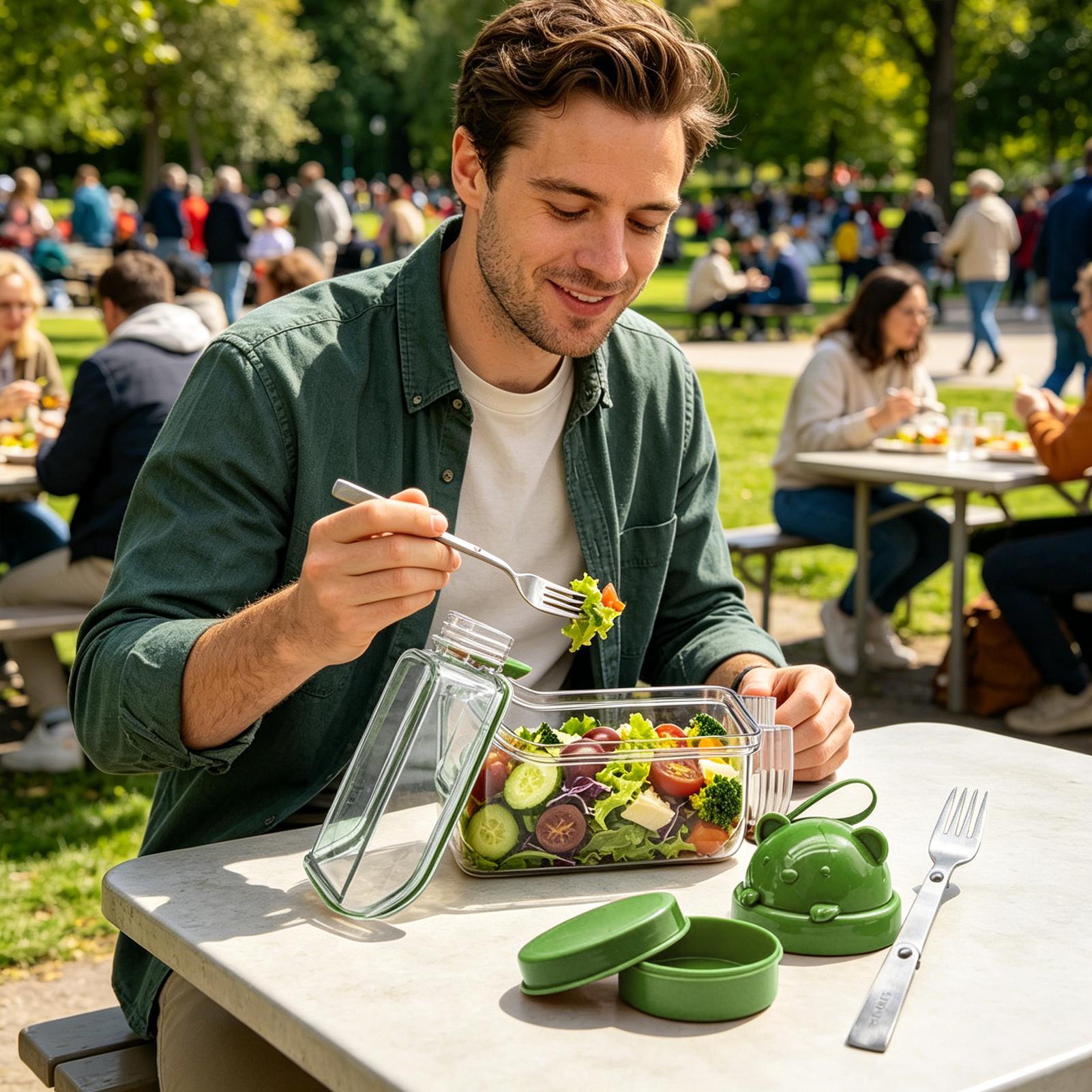 Salad Jar Clear Food Organizer - Meal Prep Gym ulasan dan harga