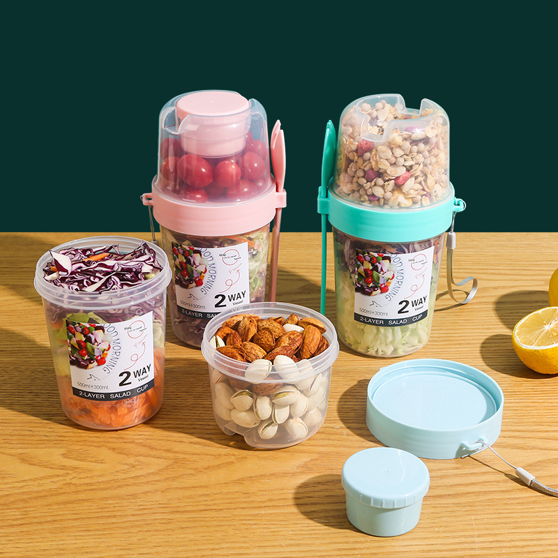 Salad Oatmeal Cup 500ml+300ml  - Meal Prep Gym ulasan dan harga