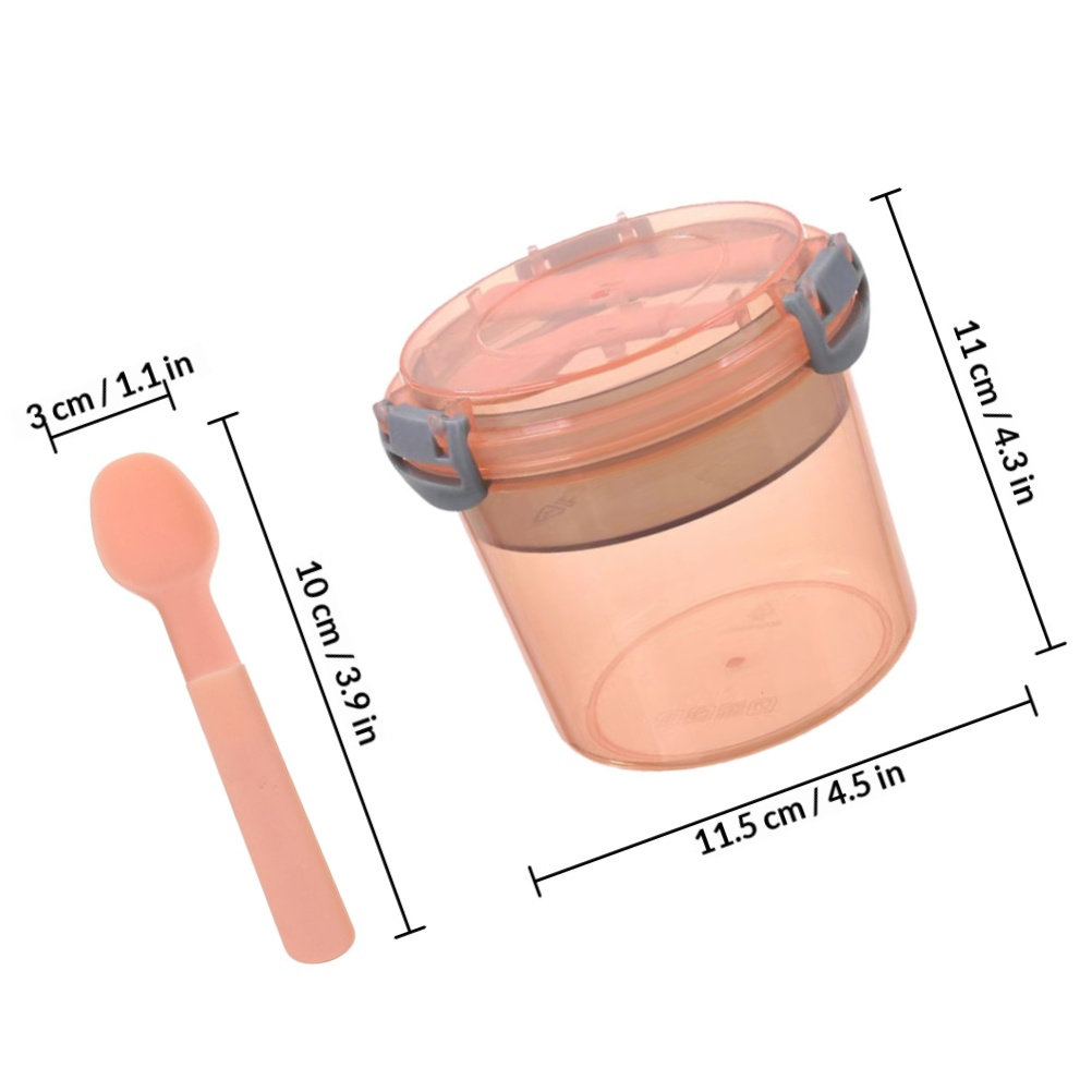 2Pcs Overnight Oats Jar Set Pr - Meal Prep Gym ulasan dan harga