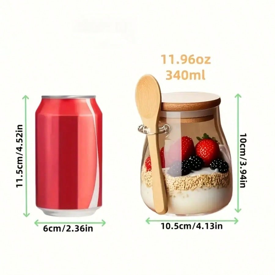 4 Pack Overnight Oats Containe - Meal Prep Yogurt Cups ulasan dan harga