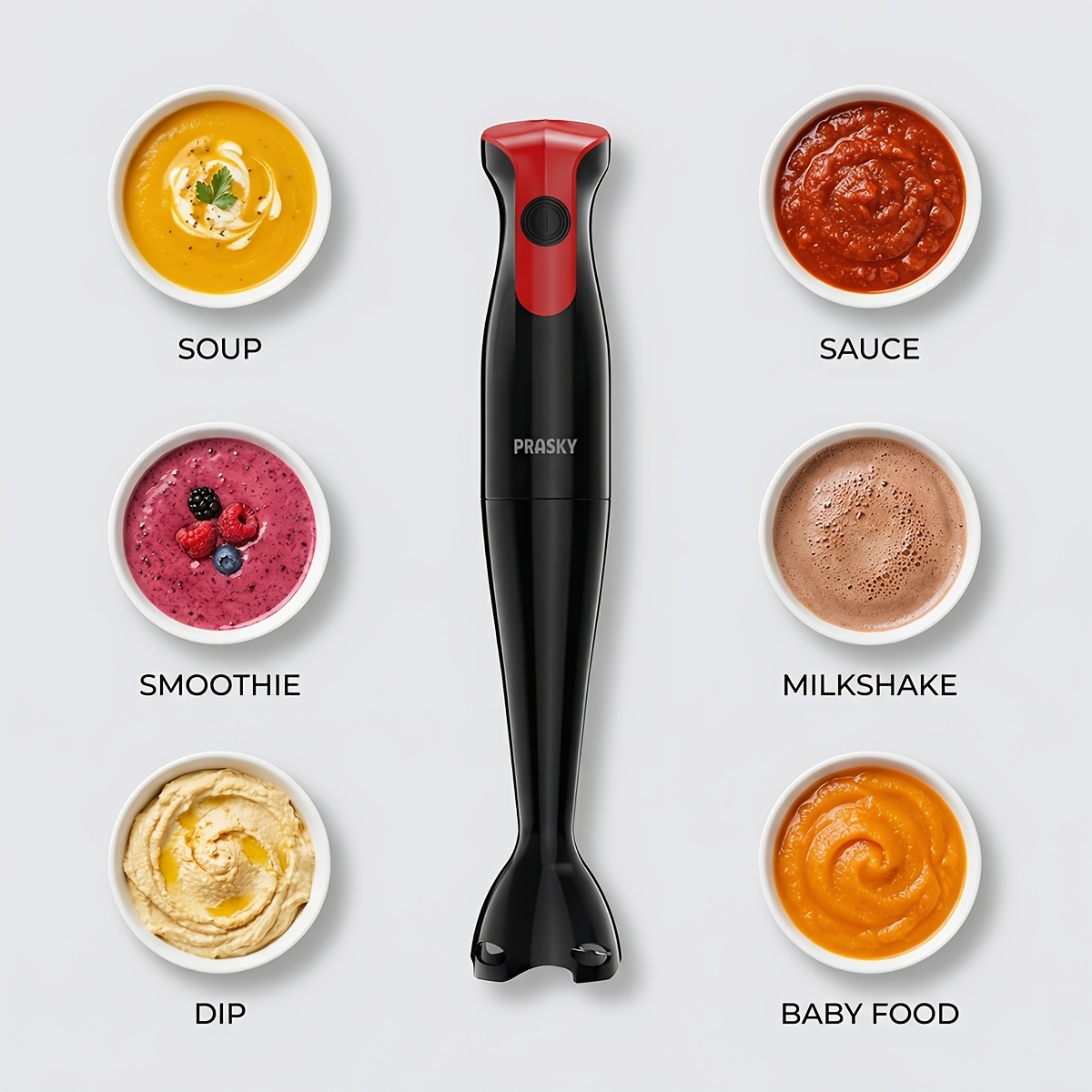 Immersion Hand Blender Electri - Meal Prep Smoothies ulasan dan harga