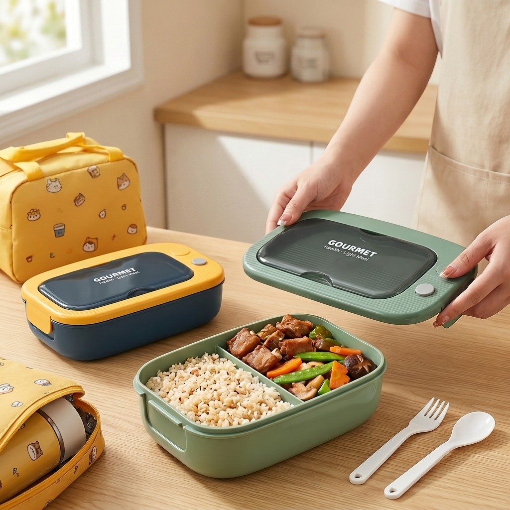 Microwavable Plastic Bento Box - Meal Prep Meal Ideas ulasan dan harga