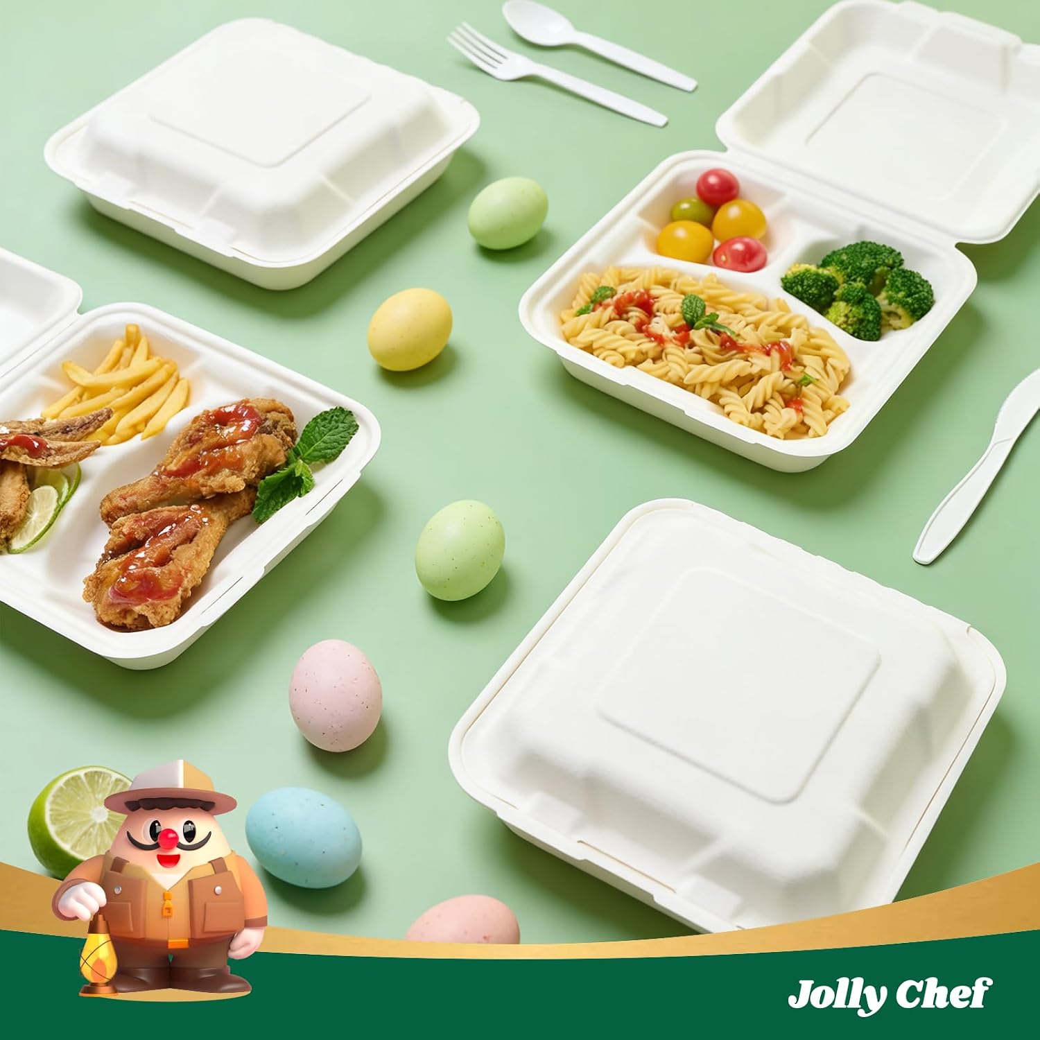Disposable Clamshell Take Out  - Meal Prep Restaurant ulasan dan harga