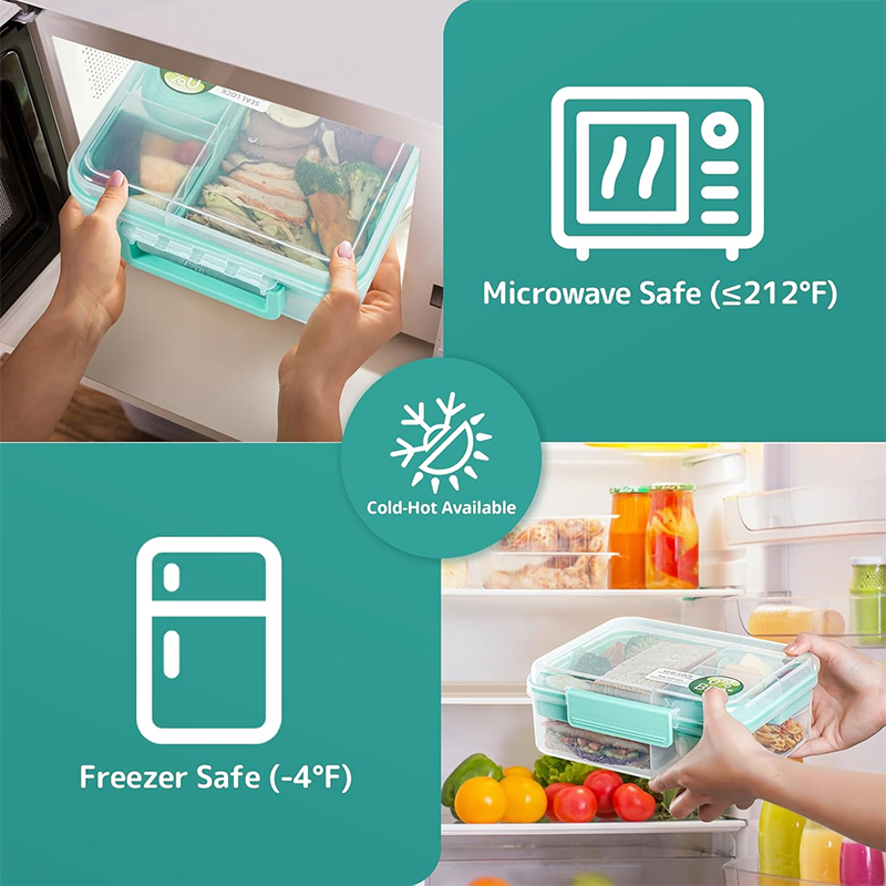4 Compartment Leakproof Bento  - Meal Prep Meal Ideas ulasan dan harga