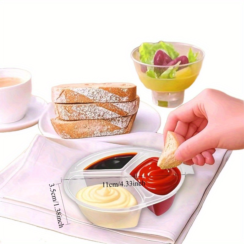 Round 3-Compartment Disposable - Meal Prep Restaurant ulasan dan harga