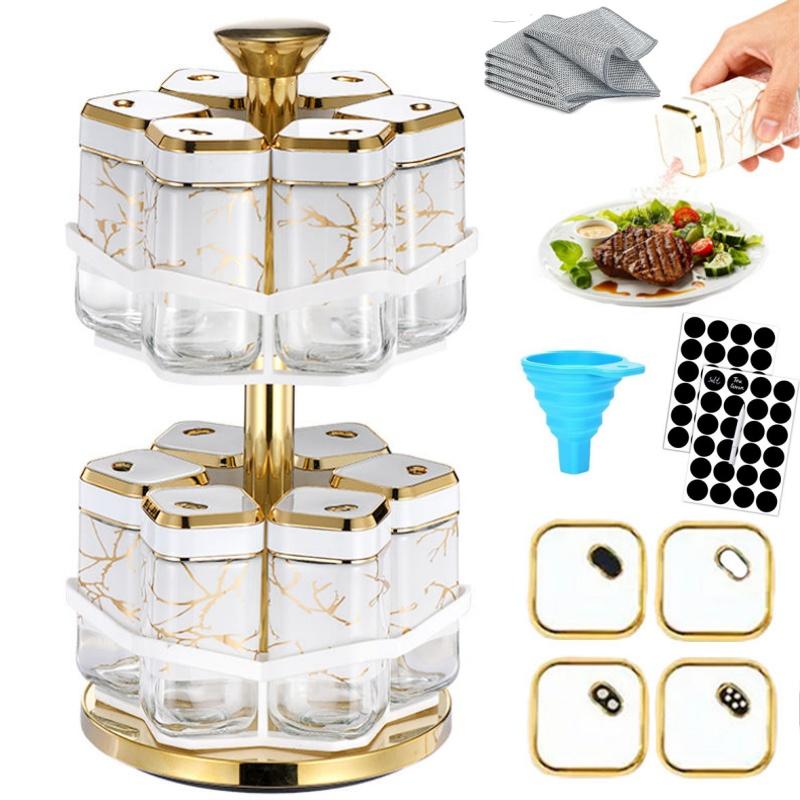 360° Rotating Spice Rack Organ - Herb Keeper Bottle ulasan dan harga