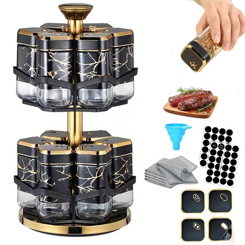 360° Rotating Spice Rack Organ - Herb Keeper Bottle ulasan dan harga