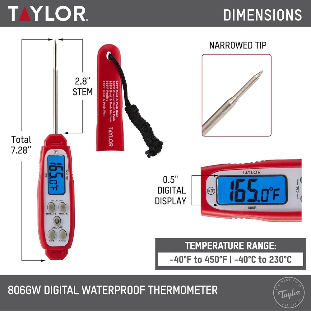 Digital Read Meat Thermometer  - Meal Prep Protein ulasan dan harga