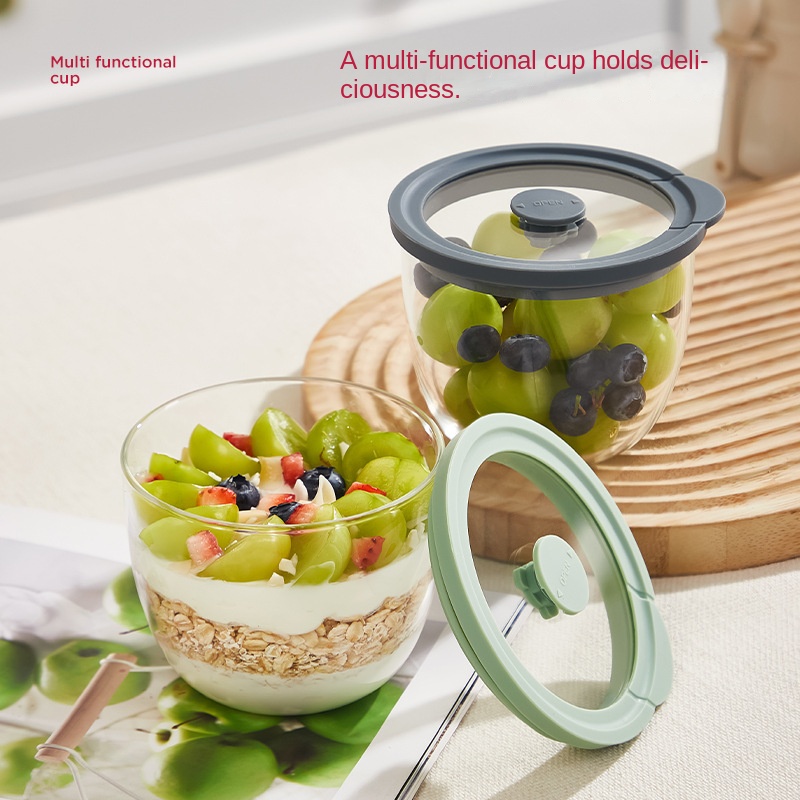 Glass Overnight Oats Container - Meal Prep Yogurt Cups ulasan dan harga
