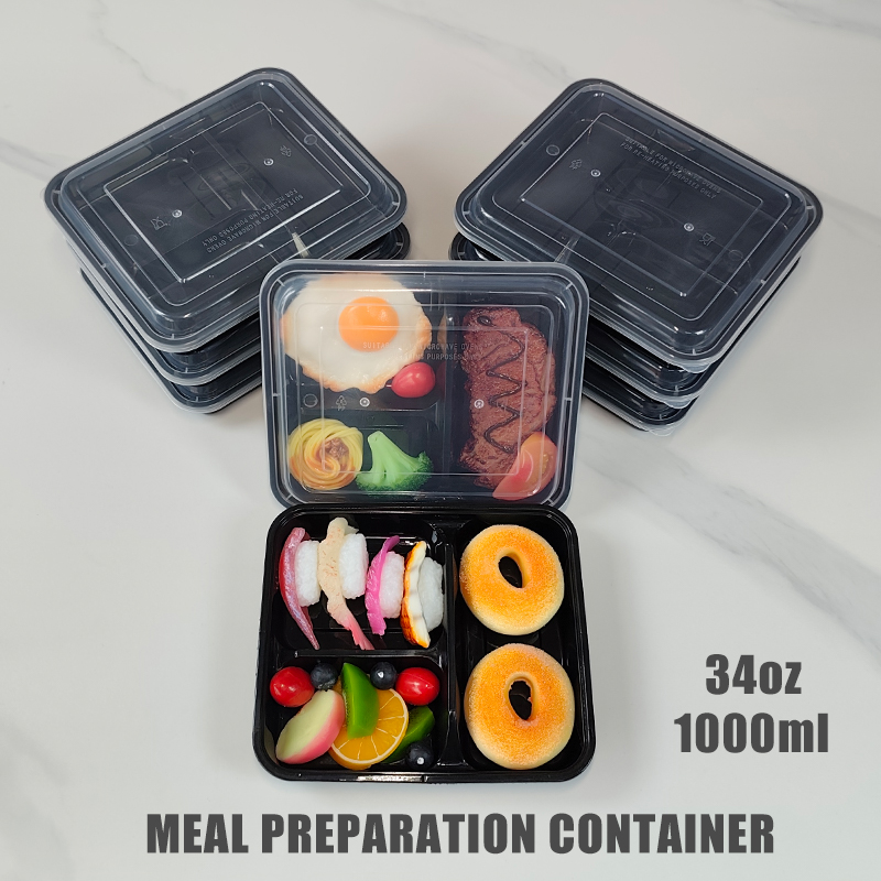 3-Compartment 34 Oz/1000 Ml, 1 - Meal Prep Gym ulasan dan harga