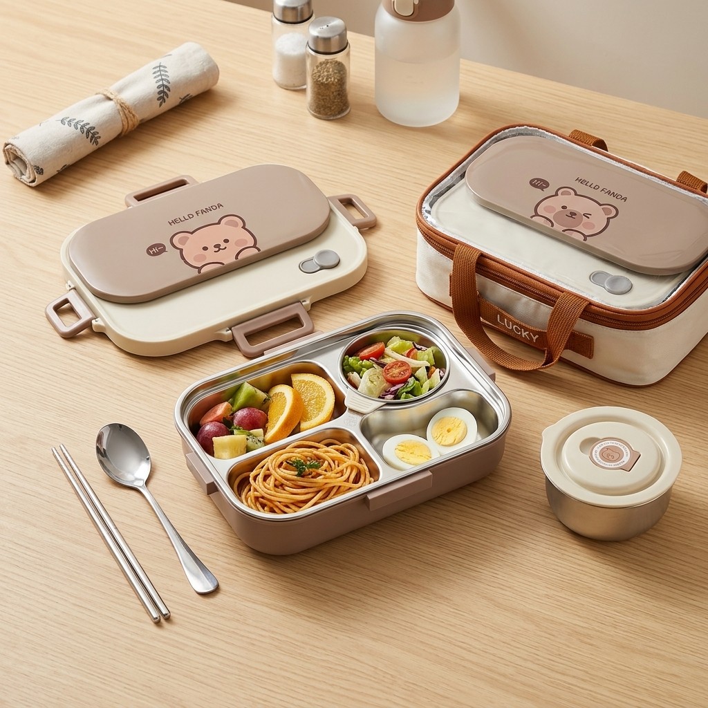 304 Stainless Steel Bento Box  - Meal Prep Meal Ideas ulasan dan harga